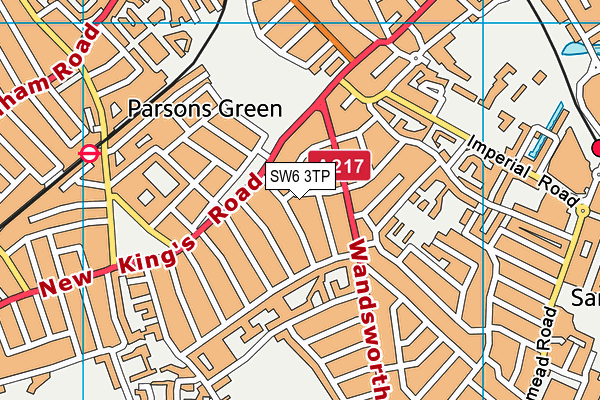 SW6 3TP map - OS VectorMap District (Ordnance Survey)