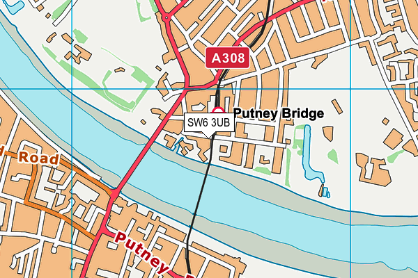 SW6 3UB map - OS VectorMap District (Ordnance Survey)