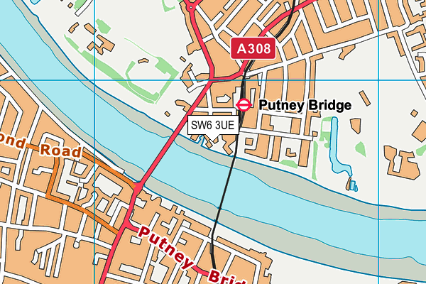 SW6 3UE map - OS VectorMap District (Ordnance Survey)