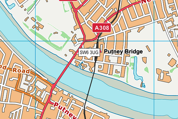 SW6 3UG map - OS VectorMap District (Ordnance Survey)