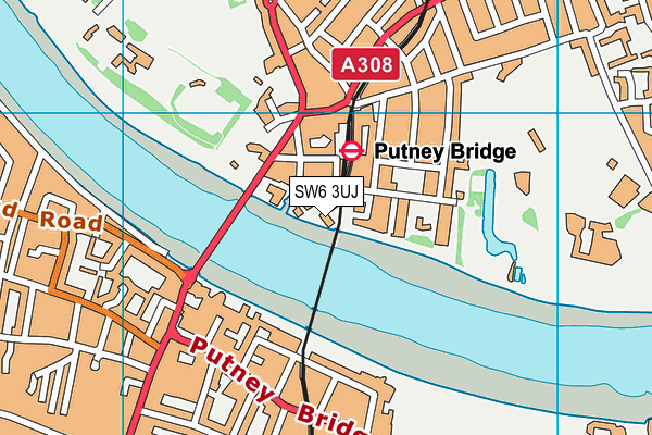 SW6 3UJ map - OS VectorMap District (Ordnance Survey)