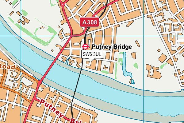 SW6 3UL map - OS VectorMap District (Ordnance Survey)