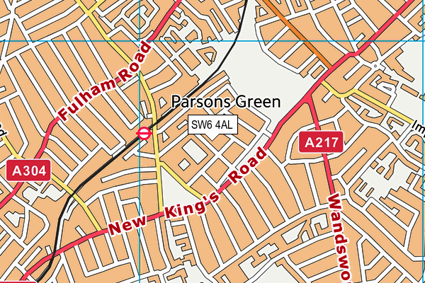 SW6 4AL map - OS VectorMap District (Ordnance Survey)