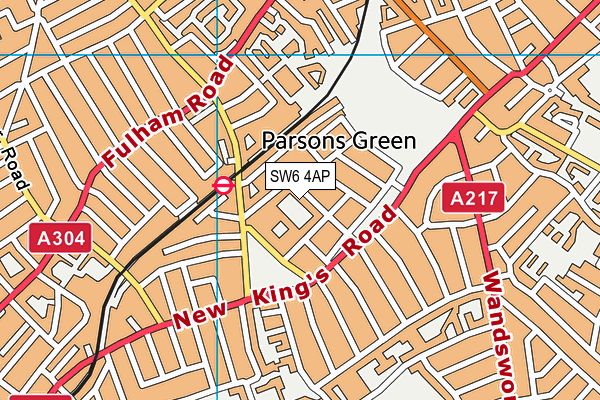 SW6 4AP map - OS VectorMap District (Ordnance Survey)