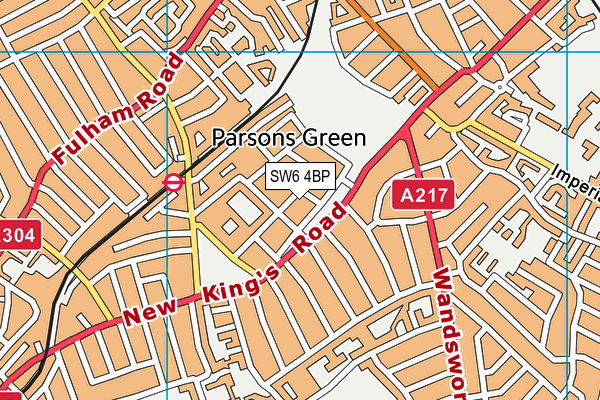 SW6 4BP map - OS VectorMap District (Ordnance Survey)