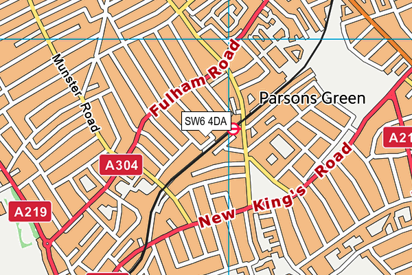 SW6 4DA map - OS VectorMap District (Ordnance Survey)