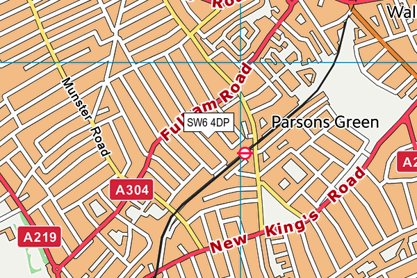 SW6 4DP map - OS VectorMap District (Ordnance Survey)