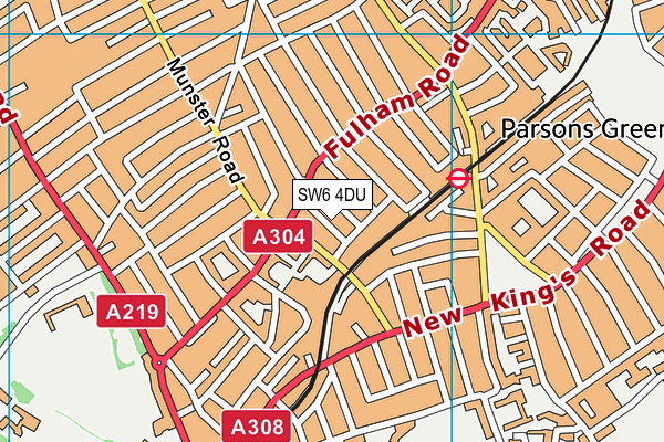 SW6 4DU map - OS VectorMap District (Ordnance Survey)