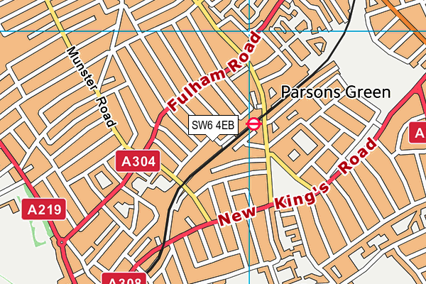 SW6 4EB map - OS VectorMap District (Ordnance Survey)