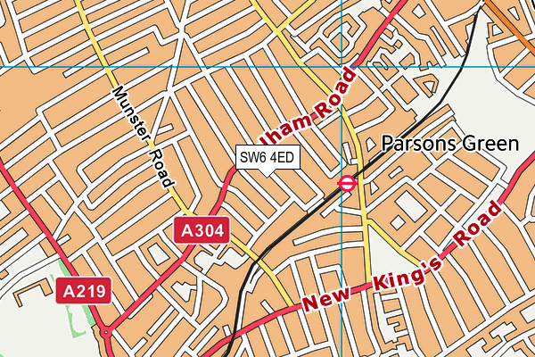 SW6 4ED map - OS VectorMap District (Ordnance Survey)