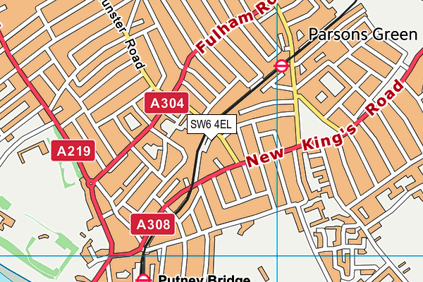 SW6 4EL map - OS VectorMap District (Ordnance Survey)