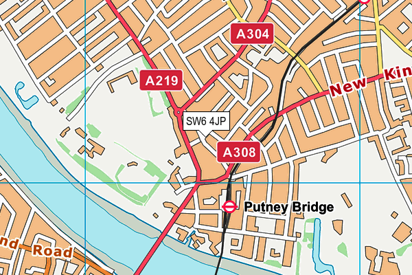 SW6 4JP map - OS VectorMap District (Ordnance Survey)