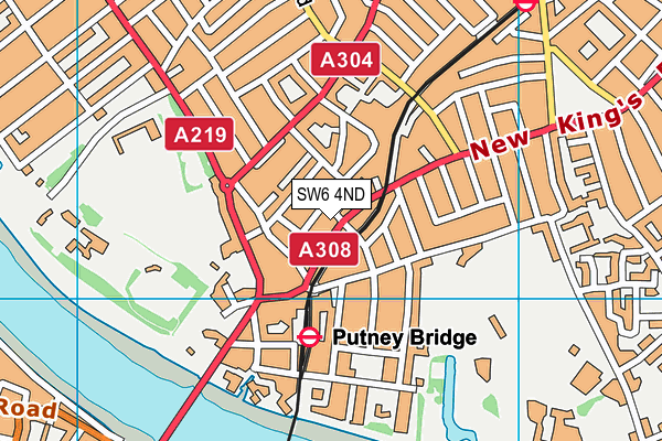 SW6 4ND map - OS VectorMap District (Ordnance Survey)