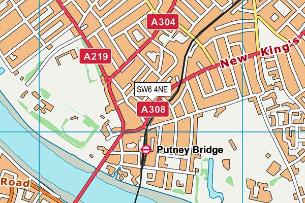 SW6 4NE map - OS VectorMap District (Ordnance Survey)