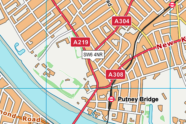 SW6 4NR map - OS VectorMap District (Ordnance Survey)