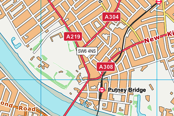 SW6 4NS map - OS VectorMap District (Ordnance Survey)