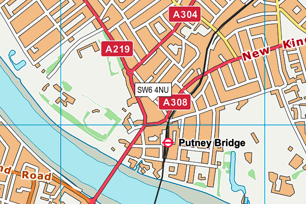 SW6 4NU map - OS VectorMap District (Ordnance Survey)