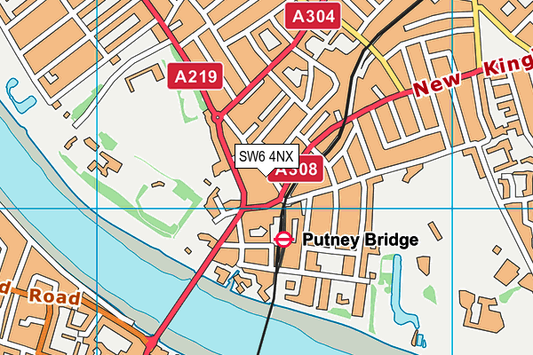 SW6 4NX map - OS VectorMap District (Ordnance Survey)