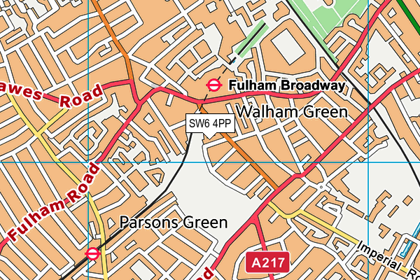 SW6 4PP map - OS VectorMap District (Ordnance Survey)