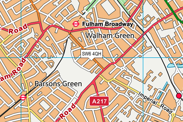 SW6 4QH map - OS VectorMap District (Ordnance Survey)