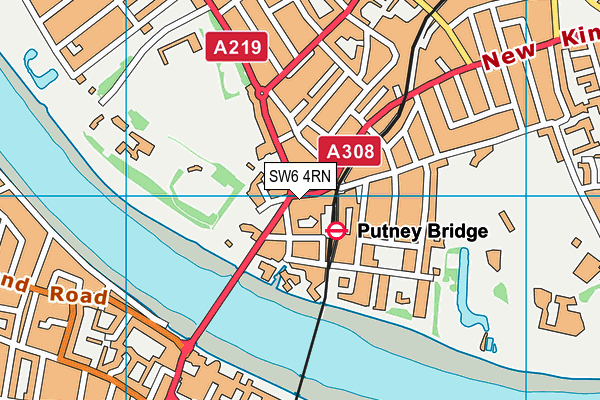 SW6 4RN map - OS VectorMap District (Ordnance Survey)