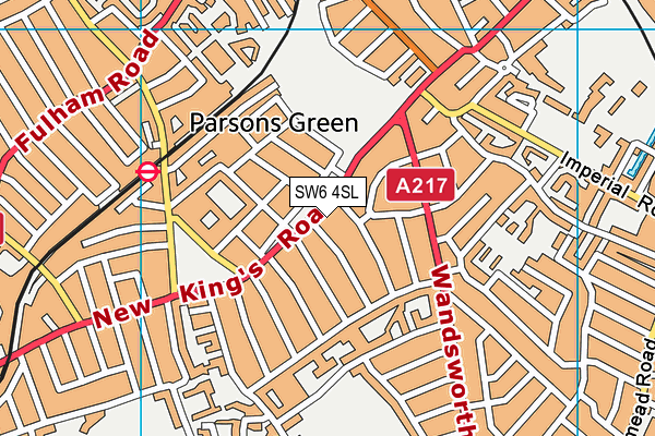 SW6 4SL map - OS VectorMap District (Ordnance Survey)