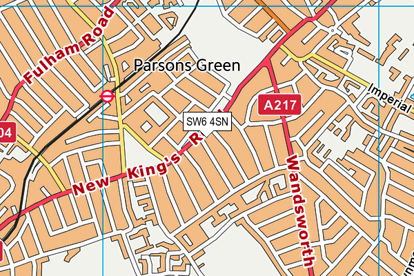 SW6 4SN map - OS VectorMap District (Ordnance Survey)