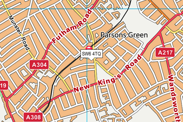 SW6 4TQ map - OS VectorMap District (Ordnance Survey)