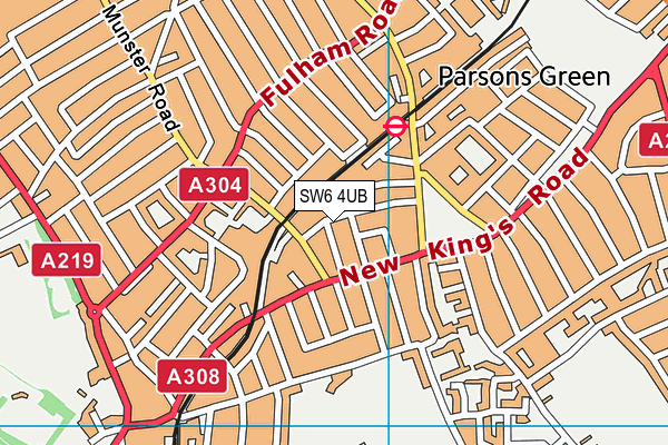 SW6 4UB map - OS VectorMap District (Ordnance Survey)