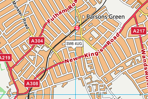 SW6 4UG map - OS VectorMap District (Ordnance Survey)