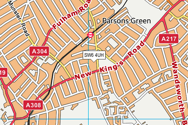 SW6 4UH map - OS VectorMap District (Ordnance Survey)