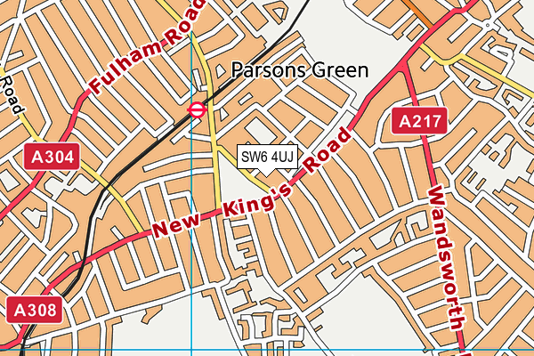 SW6 4UJ map - OS VectorMap District (Ordnance Survey)