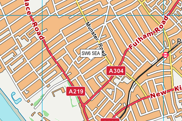 SW6 5EA map - OS VectorMap District (Ordnance Survey)