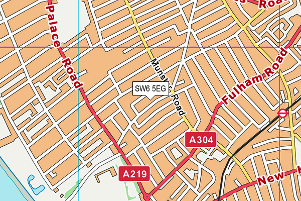 SW6 5EG map - OS VectorMap District (Ordnance Survey)