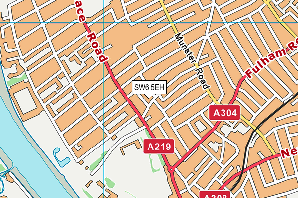 SW6 5EH map - OS VectorMap District (Ordnance Survey)