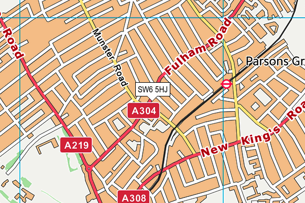 SW6 5HJ map - OS VectorMap District (Ordnance Survey)