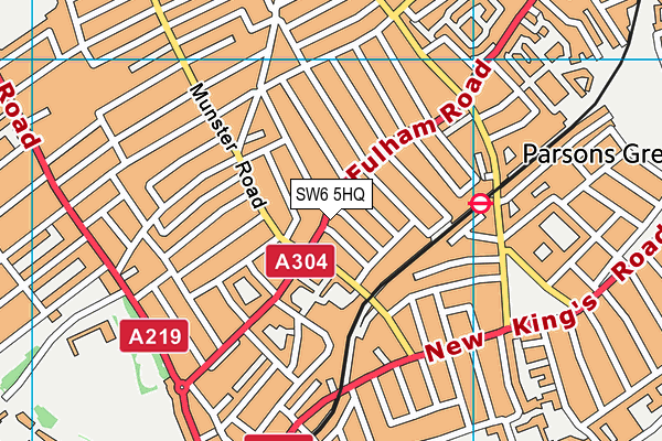 SW6 5HQ map - OS VectorMap District (Ordnance Survey)