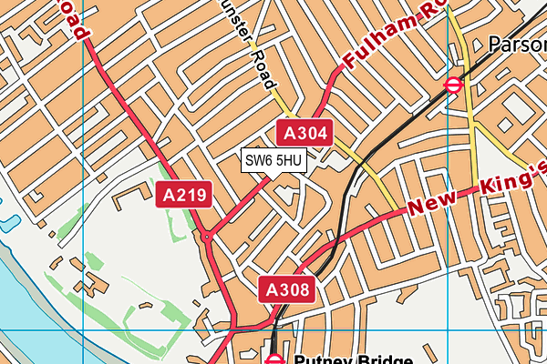 SW6 5HU map - OS VectorMap District (Ordnance Survey)