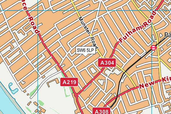 SW6 5LP map - OS VectorMap District (Ordnance Survey)