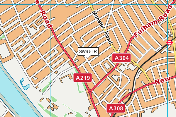 SW6 5LR map - OS VectorMap District (Ordnance Survey)