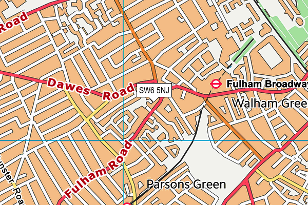 SW6 5NJ map - OS VectorMap District (Ordnance Survey)