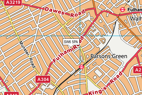 Kensington Prep School map (SW6 5PA) - OS VectorMap District (Ordnance Survey)