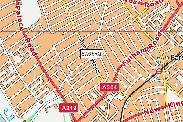 SW6 5RQ map - OS VectorMap District (Ordnance Survey)