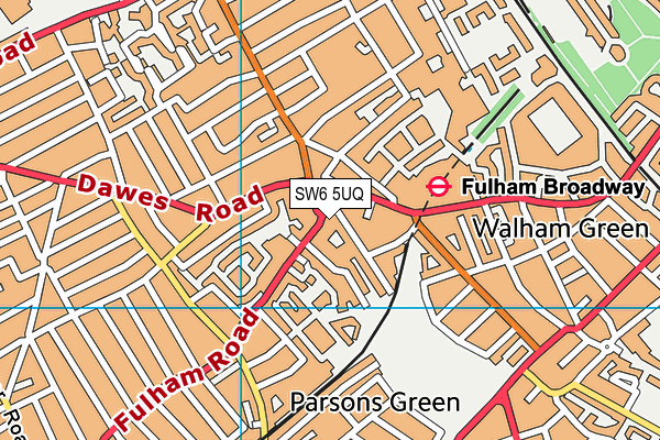 SW6 5UQ map - OS VectorMap District (Ordnance Survey)