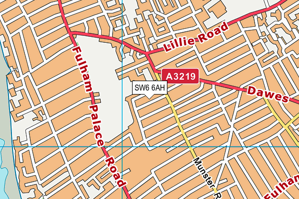 SW6 6AH map - OS VectorMap District (Ordnance Survey)