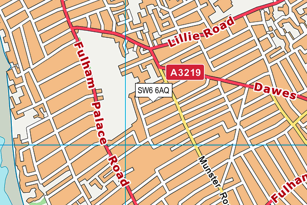 SW6 6AQ map - OS VectorMap District (Ordnance Survey)