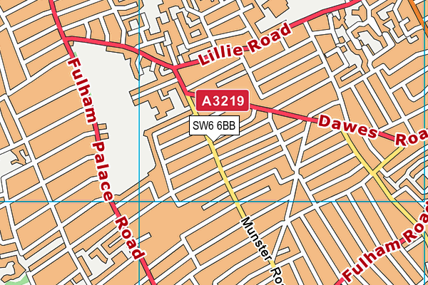 SW6 6BB map - OS VectorMap District (Ordnance Survey)