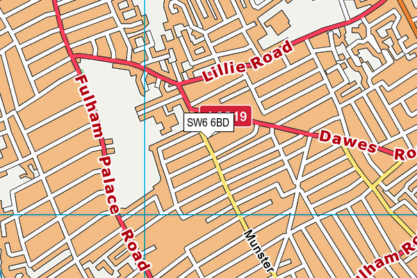 SW6 6BD map - OS VectorMap District (Ordnance Survey)