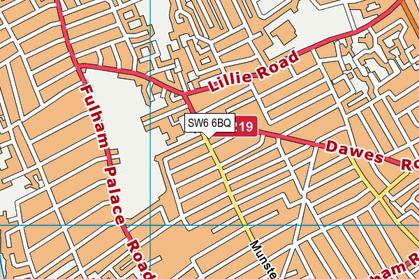 SW6 6BQ map - OS VectorMap District (Ordnance Survey)