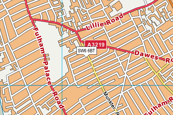 SW6 6BT map - OS VectorMap District (Ordnance Survey)